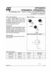 DataSheet STP200NF04 pdf